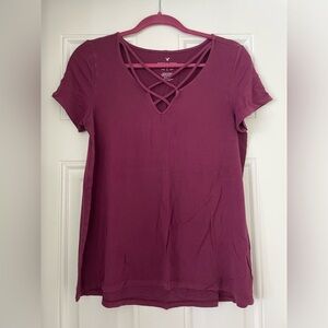American eagle cross neck top